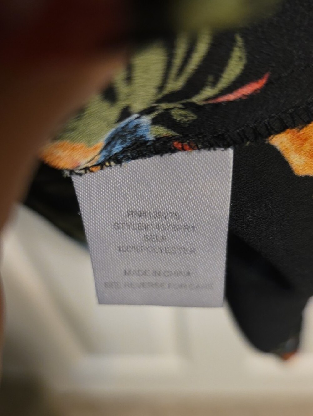 Daniel Rainn Black Floral Smocked Babydoll Tunic with Multicolor Blooms - Picture 6 of 6